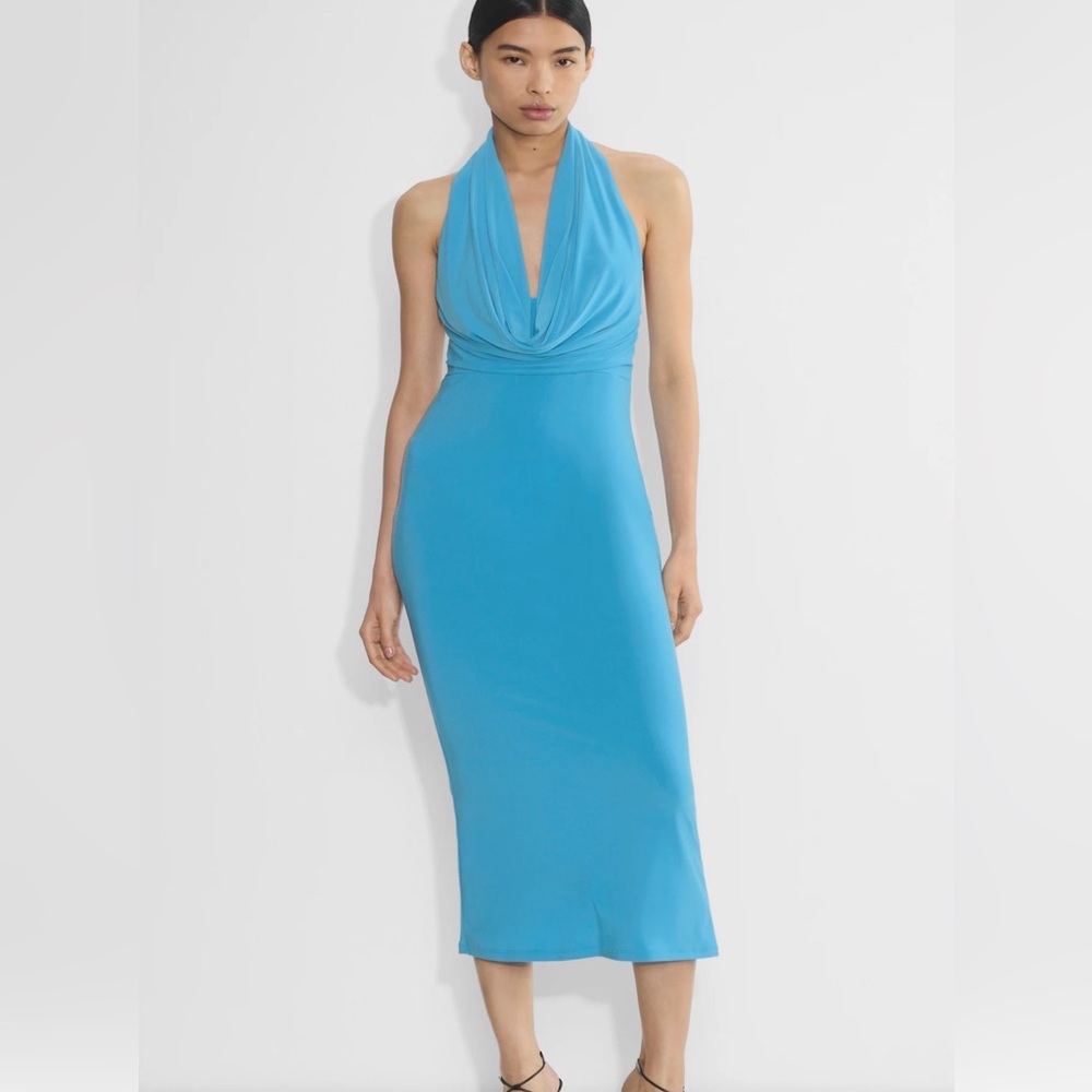 Aritzia Memory Dress Splash Blue